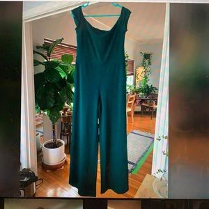 Emerald off should Express jumpsuit size M